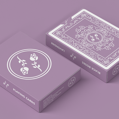Black Roses Lavender (Marked) Edition Playing Cards